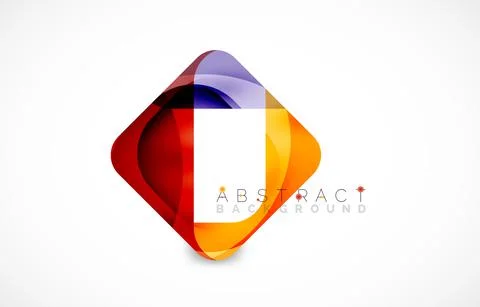 Minimal background. Abstract square shape with round corners created with wavy イラスト素材