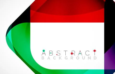 Minimal background. Abstract square shape with round corners created with wavy Illustrazione stock