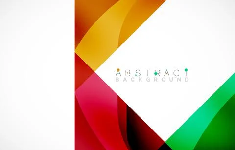 Minimal background. Abstract square shape with round corners created with wavy Stock Illustration