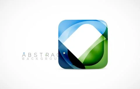 Minimal background. Abstract square shape with round corners created with wavy イラスト素材