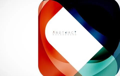 Minimal background. Abstract square shape with round corners created with wavy イラスト素材