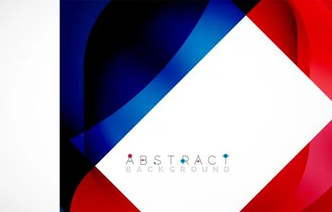 Minimal background. Abstract square shape with round corners created with wavy Illustrazione stock