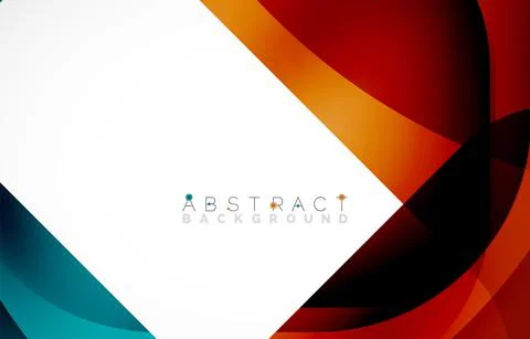 Minimal background. Abstract square shape with round corners created with wavy Stock Illustration