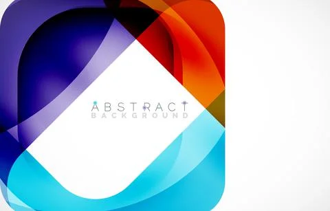 Minimal background. Abstract square shape with round corners created with wavy Stock Illustration