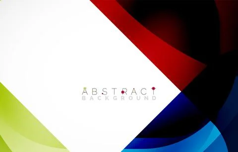 Minimal background. Abstract square shape with round corners created with wavy Illustrazione stock