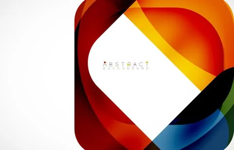Minimal background. Abstract square shape with round corners created with wavy イラスト素材
