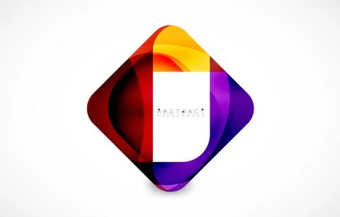 Minimal background. Abstract square shape with round corners created with wavy イラスト素材