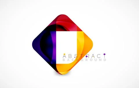 Minimal background. Abstract square shape with round corners created with wavy 스톡 일러스트