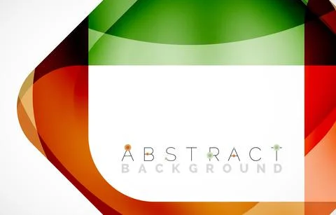 Minimal background. Abstract square shape with round corners created with wavy Stock Illustration