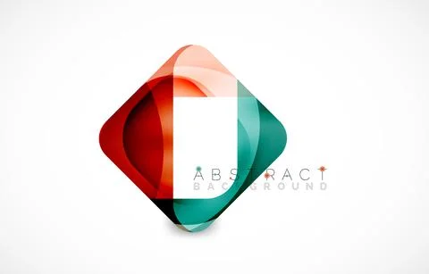 Minimal background. Abstract square shape with round corners created with wavy イラスト素材