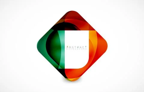 Minimal background. Abstract square shape with round corners created with wavy 스톡 일러스트