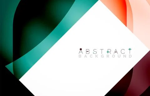 Minimal background. Abstract square shape with round corners created with wavy Stock Illustration