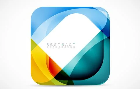 Minimal background. Abstract square shape with round corners created with wavy イラスト素材