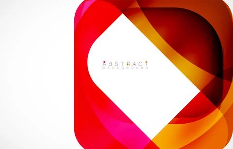 Minimal background. Abstract square shape with round corners created with wavy イラスト素材