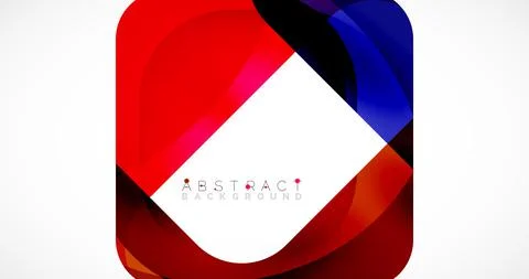 Minimal background. Abstract square shape with round corners created with wavy イラスト素材