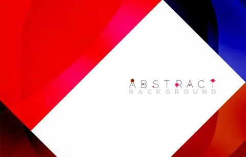 Minimal background. Abstract square shape with round corners created with wavy Illustrazione stock