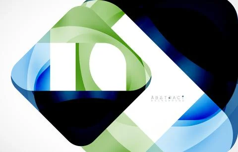 Minimal background. Abstract square shape with round corners created with wavy 스톡 일러스트