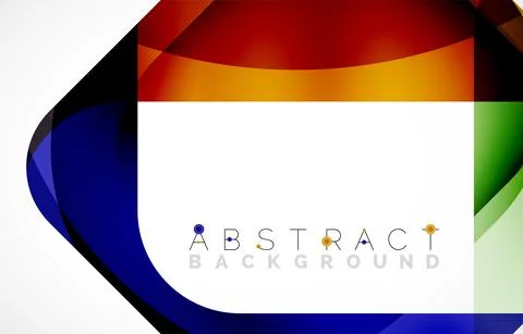 Minimal background. Abstract square shape with round corners created with wavy 스톡 일러스트