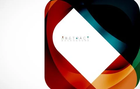 Minimal background. Abstract square shape with round corners created with wavy Stock Illustration