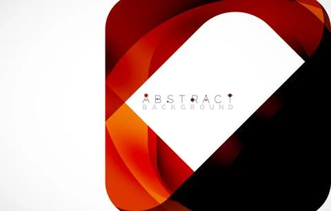 Minimal background. Abstract square shape with round corners created with wavy Illustrazione stock