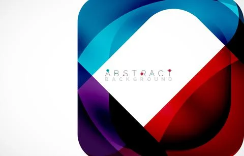 Minimal background. Abstract square shape with round corners created with wavy イラスト素材