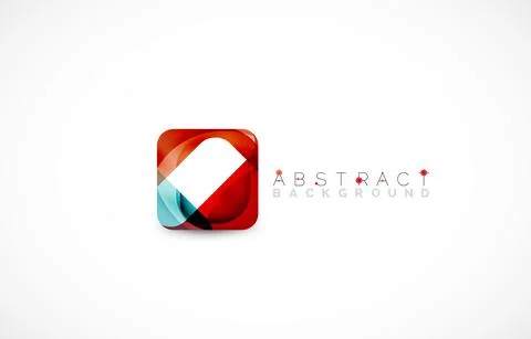 Minimal background. Abstract square shape with round corners created with wavy 스톡 일러스트