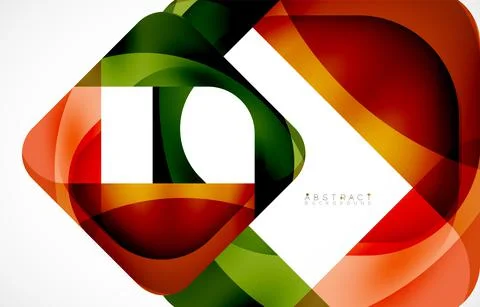 Minimal background. Abstract square shape with round corners created with wavy 스톡 일러스트