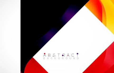 Minimal background. Abstract square shape with round corners created with wavy Illustrazione stock