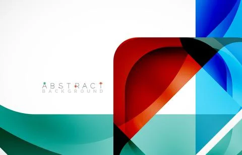 Minimal background. Abstract square shape with round corners created with wavy Illustrazione stock