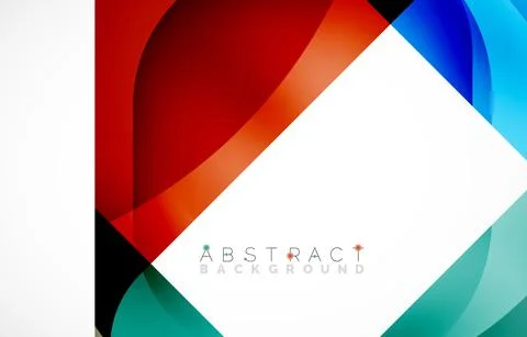 Minimal background. Abstract square shape with round corners created with wavy Illustrazione stock