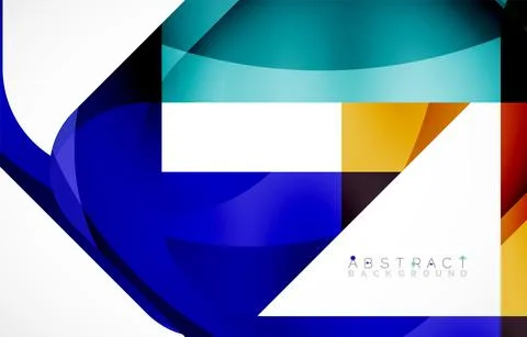 Minimal background. Abstract square shape with round corners created with wavy Illustrazione stock