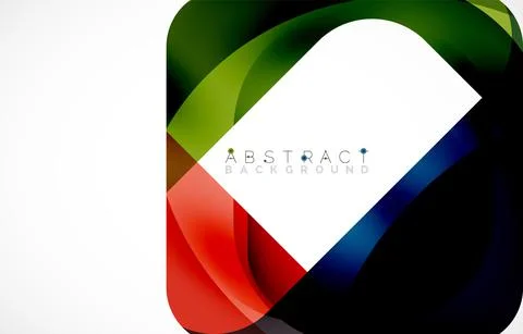 Minimal background. Abstract square shape with round corners created with wavy Stock Illustration