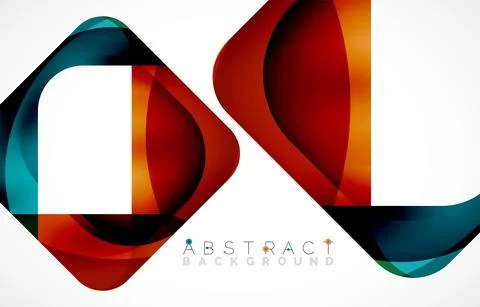 Minimal background. Abstract square shape with round corners created with wavy イラスト素材