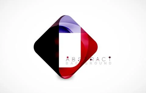 Minimal background. Abstract square shape with round corners created with wavy Stock Illustration