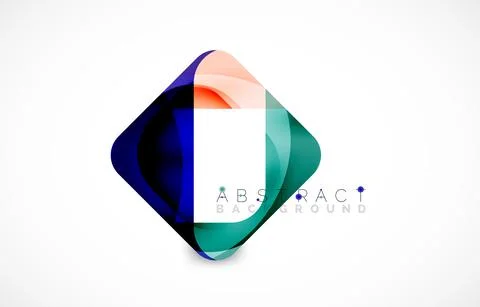 Minimal background. Abstract square shape with round corners created with wavy Stock Illustration