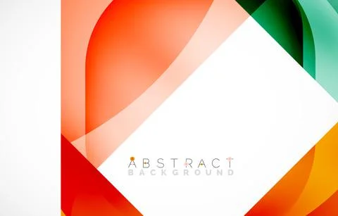 Minimal background. Abstract square shape with round corners created with wavy Illustrazione stock