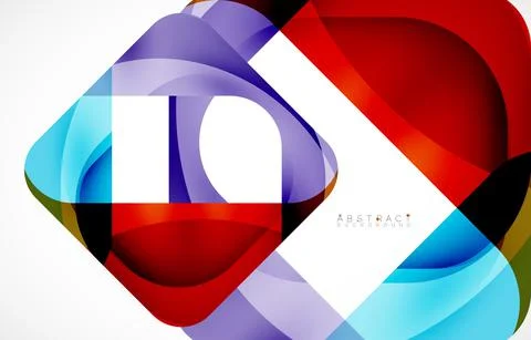 Minimal background. Abstract square shape with round corners created with wavy Stock Illustration