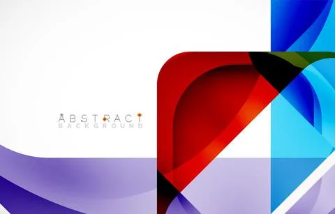 Minimal background. Abstract square shape with round corners created with wavy Illustrazione stock