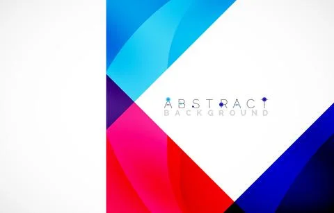 Minimal background. Abstract square shape with round corners created with wavy Stockillustratie