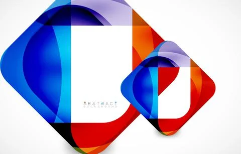 Minimal background. Abstract square shape with round corners created with wavy イラスト素材