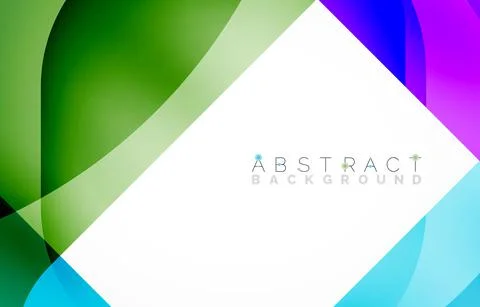 Minimal background. Abstract square shape with round corners created with wavy Illustrazione stock