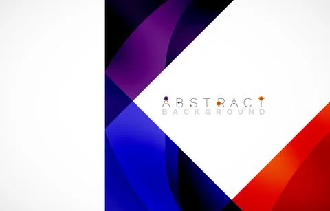 Minimal background. Abstract square shape with round corners created with wavy Illustrazione stock
