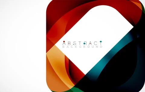 Minimal background. Abstract square shape with round corners created with wavy イラスト素材
