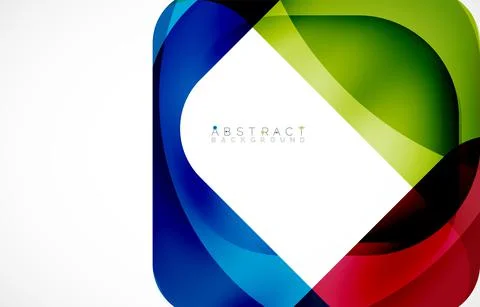 Minimal background. Abstract square shape with round corners created with wavy Stock Illustration