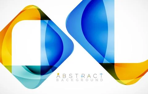 Minimal background. Abstract square shape with round corners created with wavy Stock Illustration