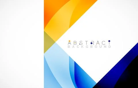 Minimal background. Abstract square shape with round corners created with wavy Illustrazione stock