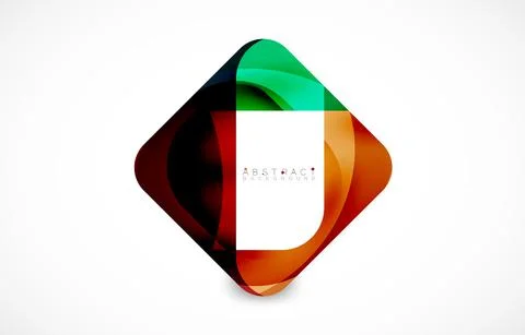 Minimal background. Abstract square shape with round corners created with wavy Stock Illustration