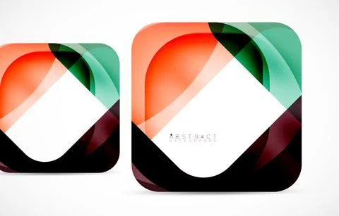 Minimal background. Abstract square shape with round corners created with wavy イラスト素材