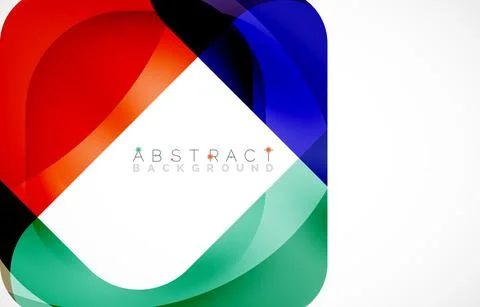 Minimal background. Abstract square shape with round corners created with wavy イラスト素材