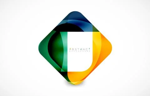 Minimal background. Abstract square shape with round corners created with wavy Stock Illustration